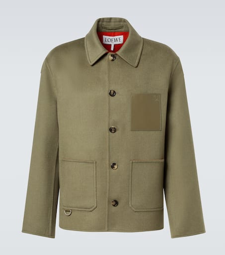 Anagram wool and cashmere jacket in green - Loewe | Mytheresa