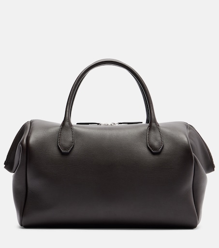Faye leather bowling bag