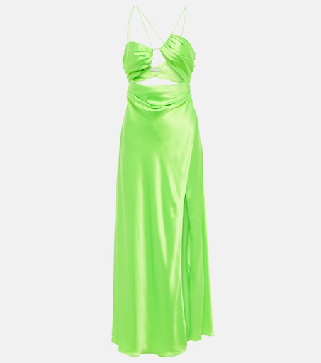 green emerald velvet dress The Sei Draped Strapless Gown in Verdant main image 1