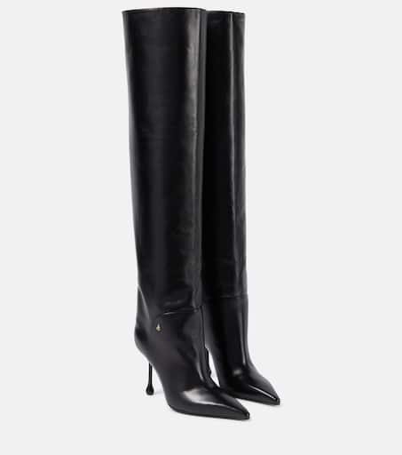 Cycas 95 leather over-the-knee boots in black - Jimmy Choo