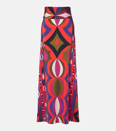 Jupe Femme Marks And Spencer – Viscose Motif Géométrique – Taille 6 – A-Line Midi