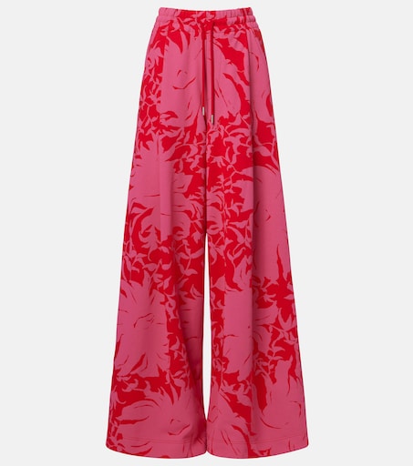 DRIES VAN NOTENフレアパンツ リネン100% レッド 29 L相当 P01152147.jpg