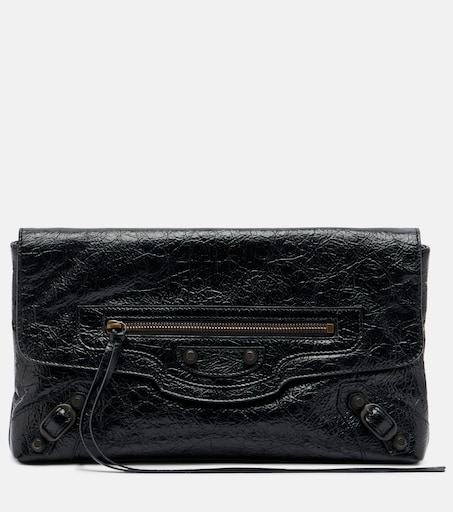 Le City leather clutch in black - Balenciaga | Mytheresa