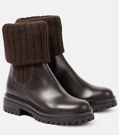 【GIANVITO ROSSI】BROWN LEATHER BOOTS Gianvito Rossi - Leather Chelsea boots brown - The Corner