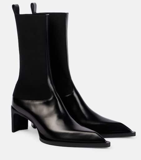 Leather ankle boots in black - Jil Sander | Mytheresa