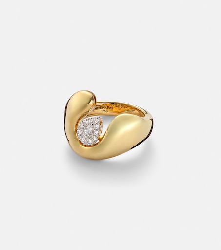 Golden Strada 18kt gold ring with diamonds