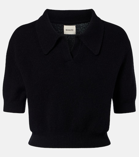 Leni wool and cashmere top in black - Khaite | Mytheresa