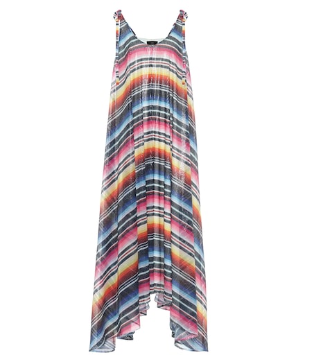 Sarape sequined striped maxi dress