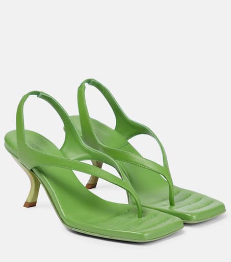 サンダル・ミュール GIA BORGHINI ROSIE 18 GIA/RHW LEATHER SANDALS Gia/Rhw Rosie 18 leather sandals in orange - Gia Borghini