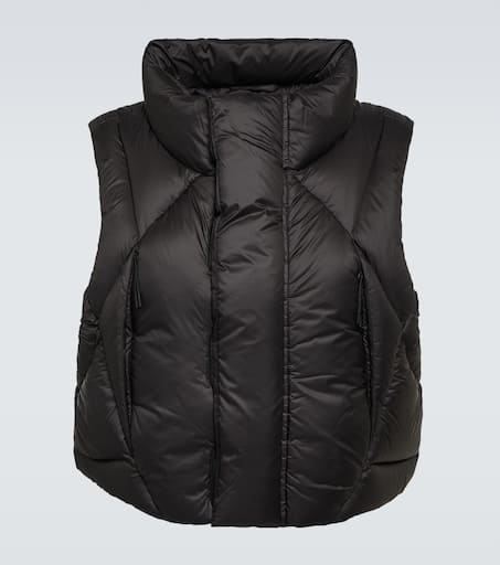 Grid cropped down vest in black - Entire Studios | Mytheresa