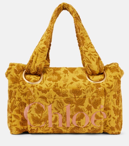Chloé Plage Large terry tote bag in yellow - Chloe | Mytheresa