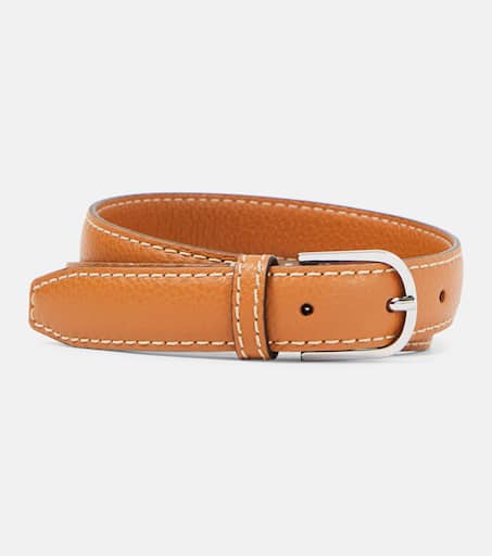 ベルト TOTEME Woman Belt Brown 234WLGBT044LE0004 040 Double clasp leather belt dark brown croco – TOTEME