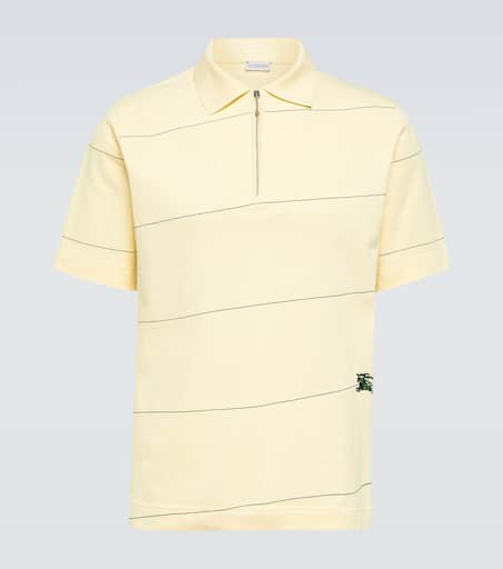 EKD striped cotton piqué polo shirt in yellow - Burberry