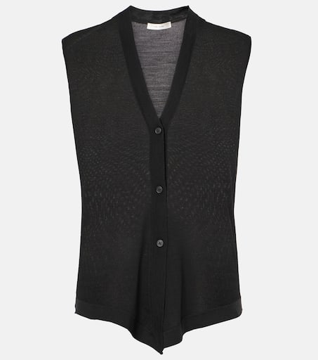 スウェット・トレーナー [The Row] Cowen Vest in Virgin Wool and Cotton Cowen Vest Blue in Virgin Wool and Cotton – The Row