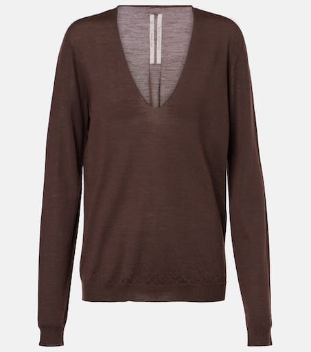 ジャケット RICK OWENS Women Sweater RP02C1628WSB 04 BROWN Rick Owens jacket Denim Jacket Cape Sleeve Cropped