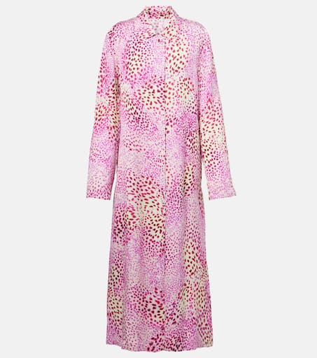【送料&関税込】Dries Van Noten Pink Velvet Pixy Palazzo Pan DRIES VAN NOTEN Crepe de chine straight-leg pants | NET-A-PORTER