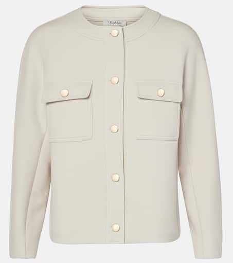 Gradara cotton-blend jacket in white - S Max Mara | Mytheresa