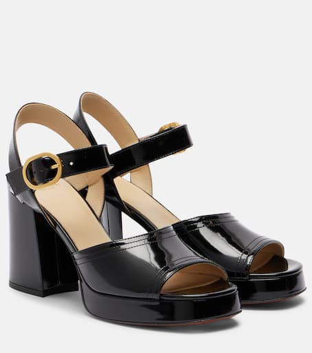 Fawcette VLogo Signature 100 leather platform sandals in