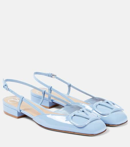 Ballerine slingback VLogo Signature in Azzurro - Valentino Garavani | Mytheresa