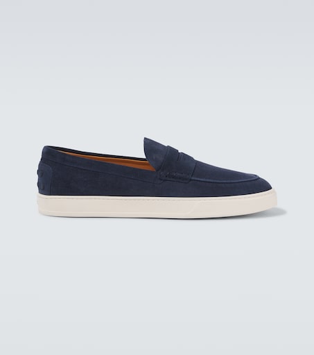Suede penny loafers in blue - Tods | Mytheresa display picture 2