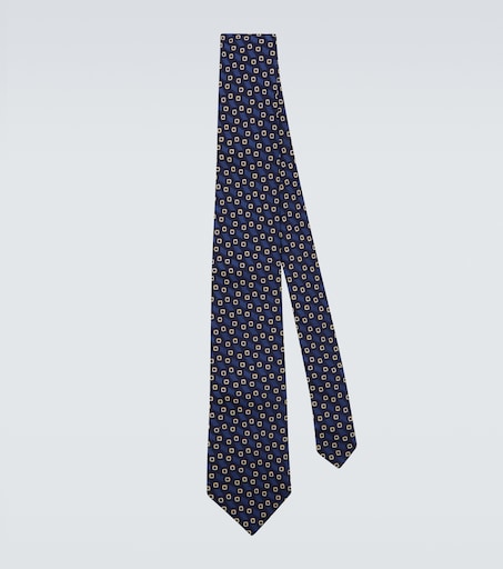 Towergem Extra Lungo Cravatta 100% Seta Tessuto Jacquard Blu/Argento XL Cravatta 63