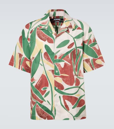 新品　定価52800円JACQUEMUS Mazzou poplin shirt JACQUEMUS Majean asymmetric cropped cotton-poplin shirt