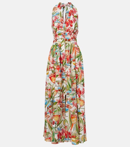sachin and babi light blue dress women dress floral halter: Dresses For Women