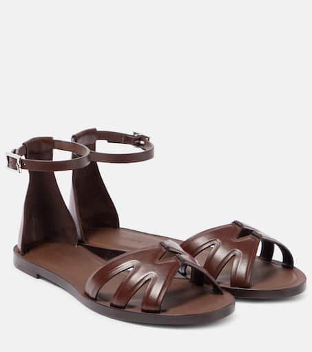 VIP【関税送料無料】希少 MAX MARA BROWN VERAFLAT SANDALS Max Mara Velaflat Sandals in Brown | Lyst