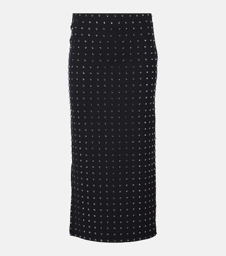 スカート SPORTMAX NOME CRYSTAL LYCRA MIDI SKIRT Sportmax Nome crystal-embellished midi skirt Sportmax