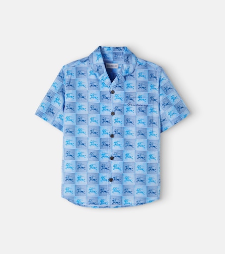 EKD checked cotton shirt in blue - Burberry Kids | Mytheresa
