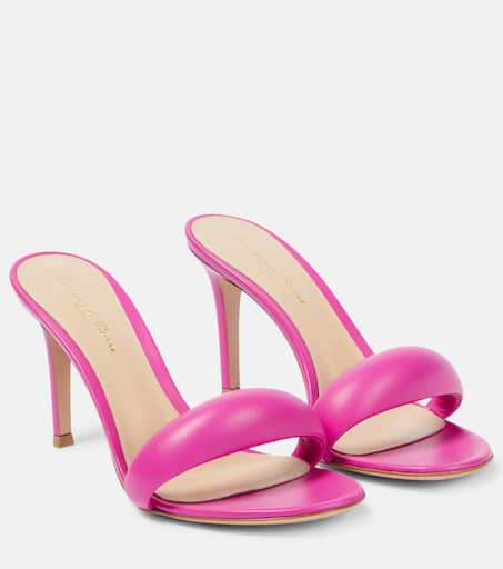 Bijoux 85 leather mules in pink - Gianvito Rossi | Mytheresa