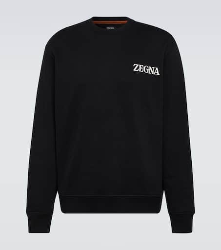スウェット・トレーナー Z Zegna N6MH01830 Sweatshirts Sweaters White Zegna - Logo detail cotton sweatshirt White - The Corner