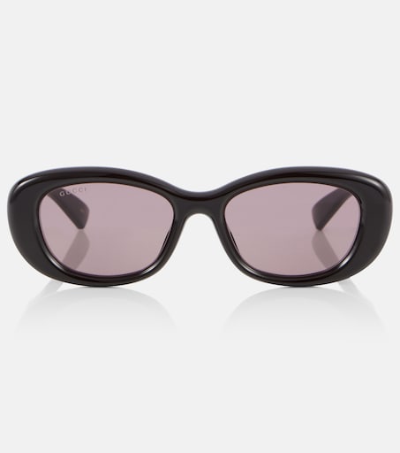 Double G oval sunglasses in brown - Gucci | Mytheresa