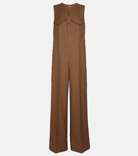 Wool jumpsuit in beige - Burberry | Mytheresa