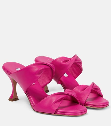 シューズ・サンダルその他 Aquazzura High-heeled Twist pink leather Aquazzura Women's High-heeled Twist Pink Leather | ShopSimon