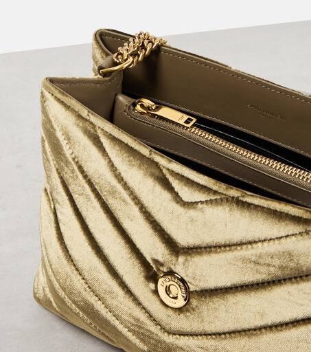 Loulou velvet new arrivals shoulder bag