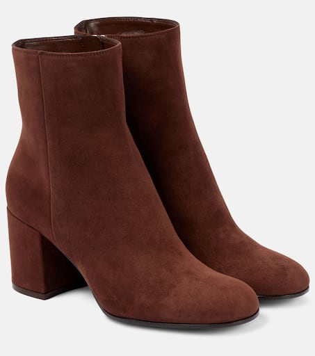 Joelle 70 suede ankle boots in brown - Gianvito Rossi
