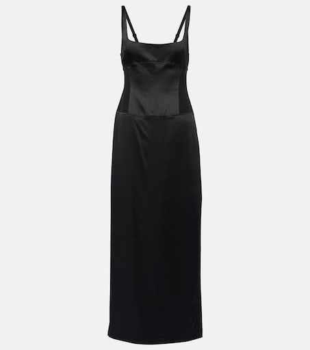green emerald velvet dress Ciara Ruched Midi Dress main image 1