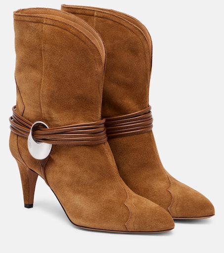 Dytho suede ankle boots in brown - Isabel Marant | Mytheresa