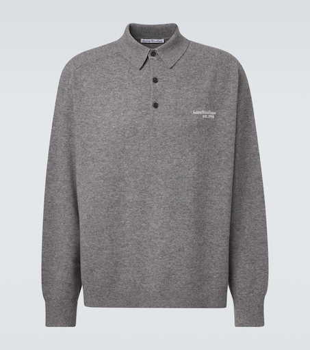 Wool polo sweater in grey - Acne Studios | Mytheresa