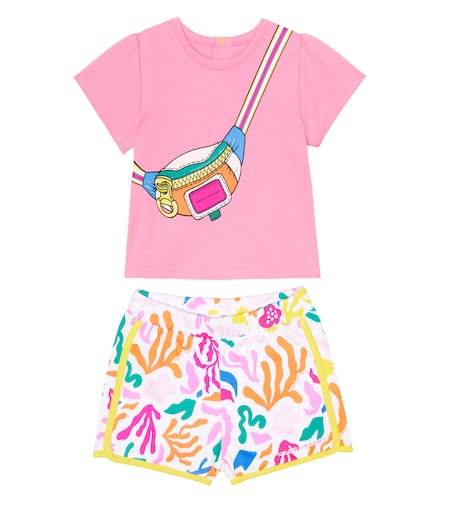 mytheresa.com - Bebe Ensemble T Shirt Et Short En Coton en Multicolore – Marc Jacobs Kids | Mytheresa