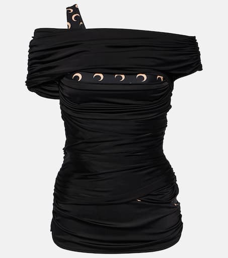 【関税&送料込】Marine Serre Body Shelter Draped Stretch Vis Body Shelter Draped Dress • Marine Serre