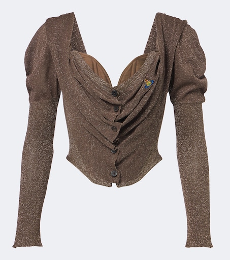 Bea lamé cardigan in brown - Vivienne Westwood | Mytheresa