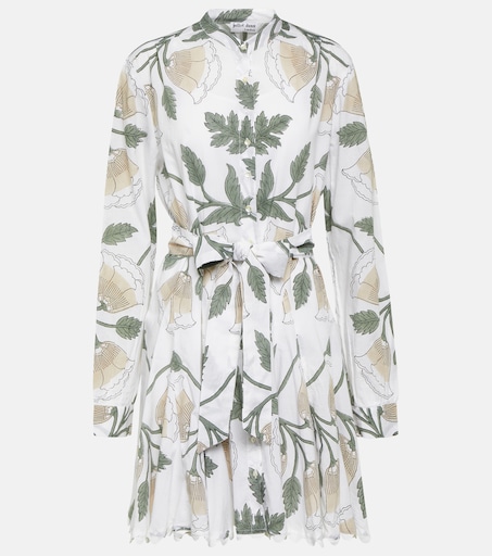 Floral cotton minidress in white - Juliet Dunn | Mytheresa