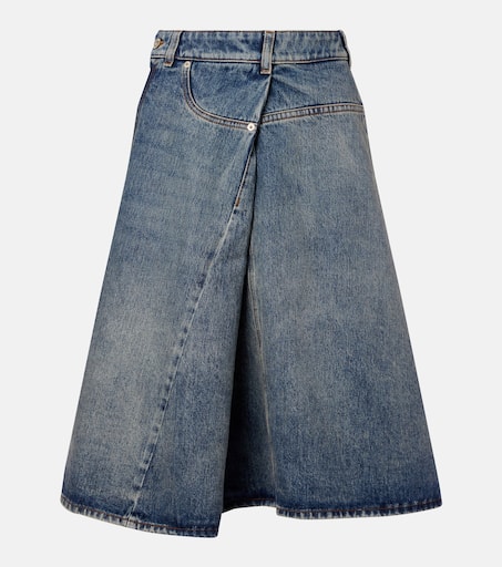 【LOEWE】 Deconstructed denim midi skirt Loewe Deconstructed Denim Midi-Skirt | Liberty