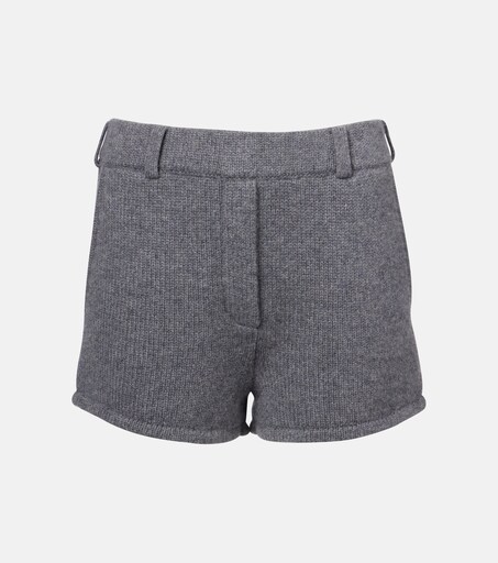 Tyra high-rise cashmere shorts in grey - Lisa Yang | Mytheresa