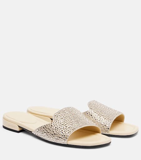 サンダル・ミュール JIMMY CHOO JOA FLAT CANVAS FLAT SANDALS 8f8f5d611a0f3a13232c14ac727af1