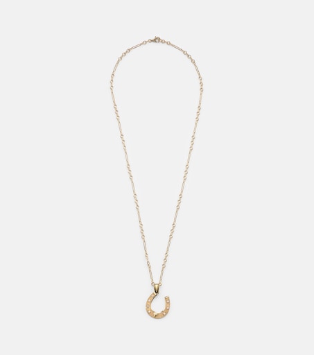 Protection 18kt gold pendant necklace with diamonds