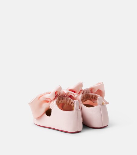 Christian Louboutin Kids 베이비 루 바베 가죽 발레 플랫