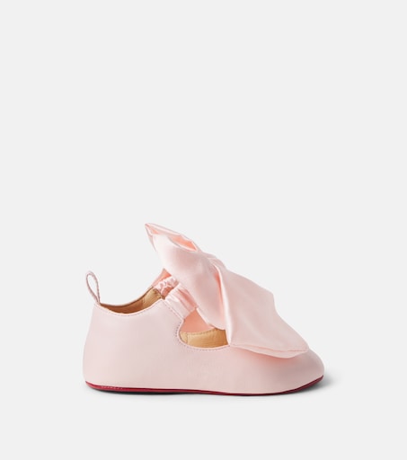 Christian Louboutin Kids 베이비 루 바베 가죽 발레 플랫